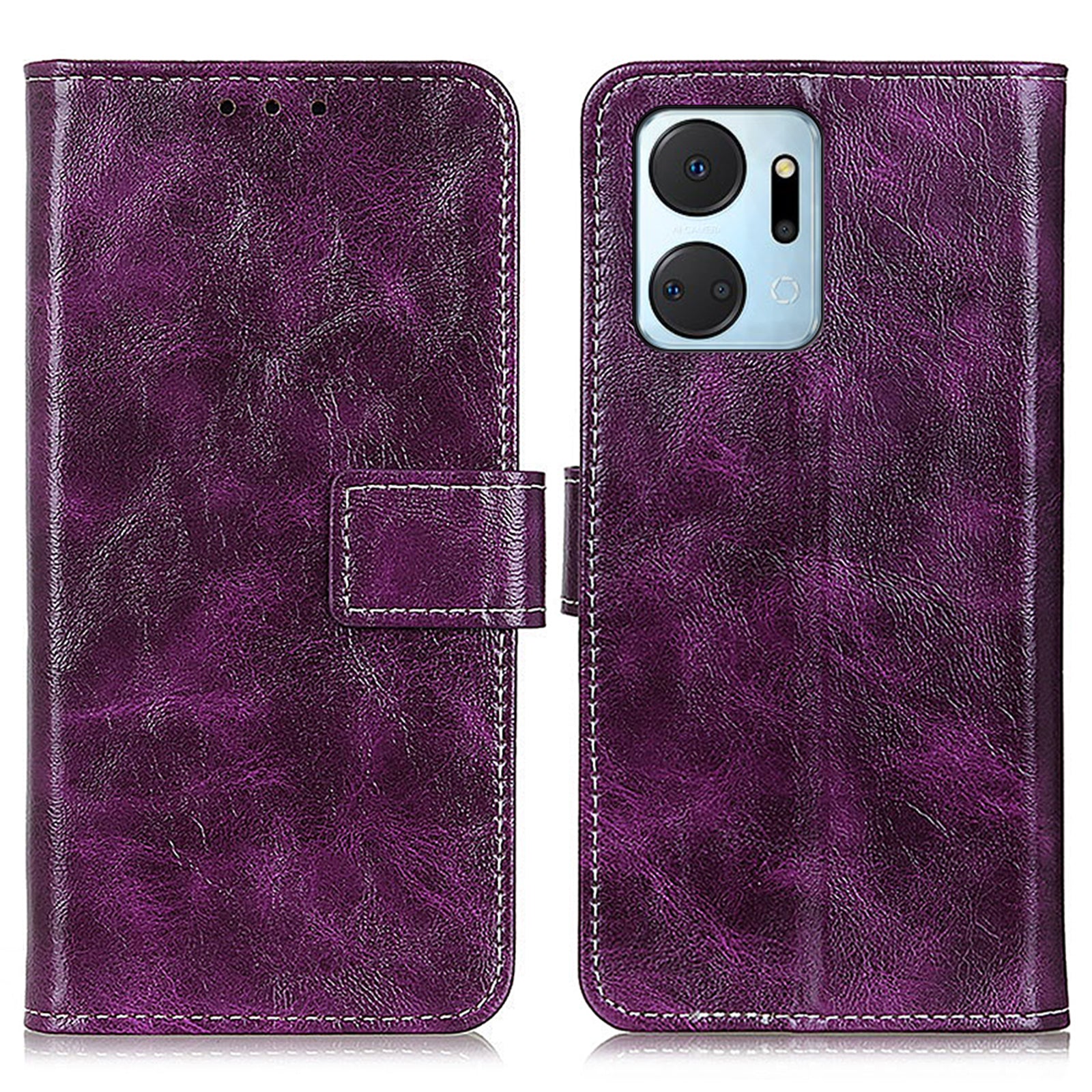 For Honor X7a 5G PU Leather Phone Wallet Case Stand Retro Crazy Horse Texture Phone Cover For Honor X7a 5G PU Leather Phone Wallet Case Stand Retro Crazy Horse Texture Phone Cover